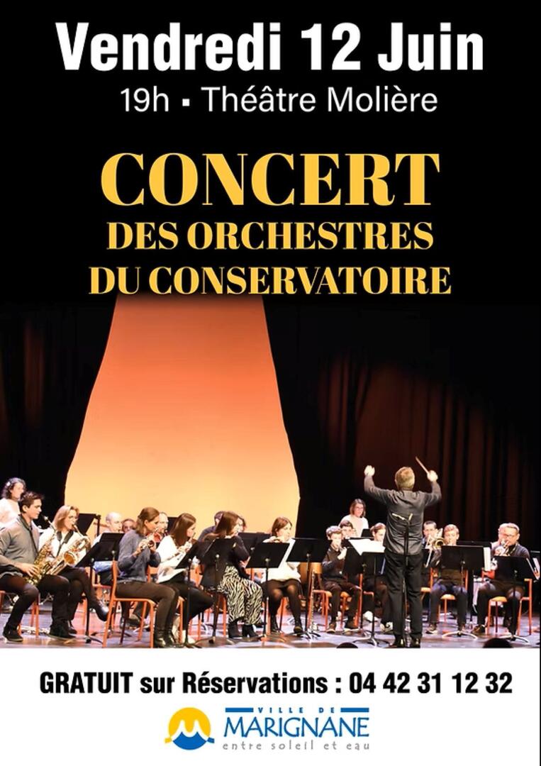 Musique : Concert des orchestres à cordes et à vent du conservatoire