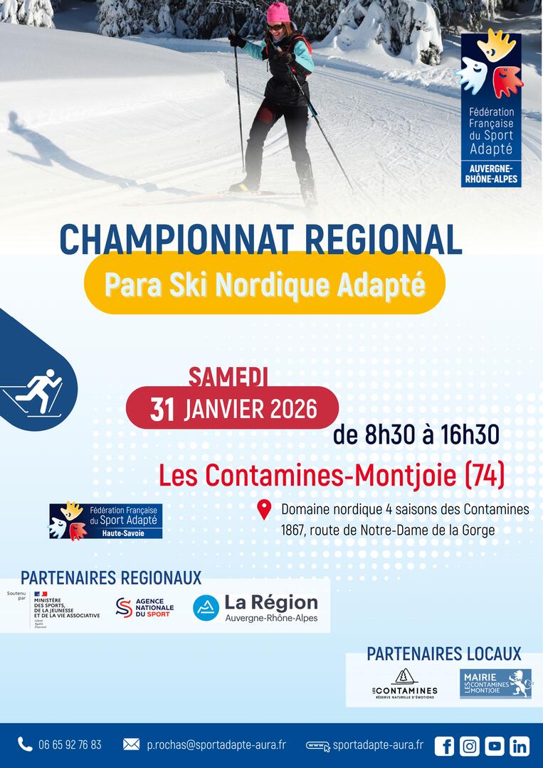 Affiche Championnat de France de para ski adapté