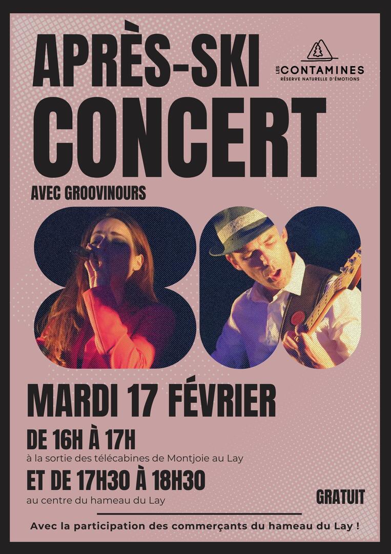 Concert après-ski au Lay : Groovinours_Les Contamines-Montjoie