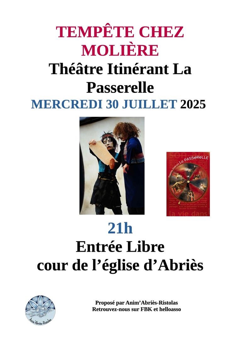 Spectacle "Tempête chez Molière"_Abriès-Ristolas