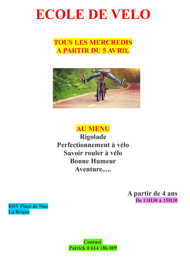 école de vélo