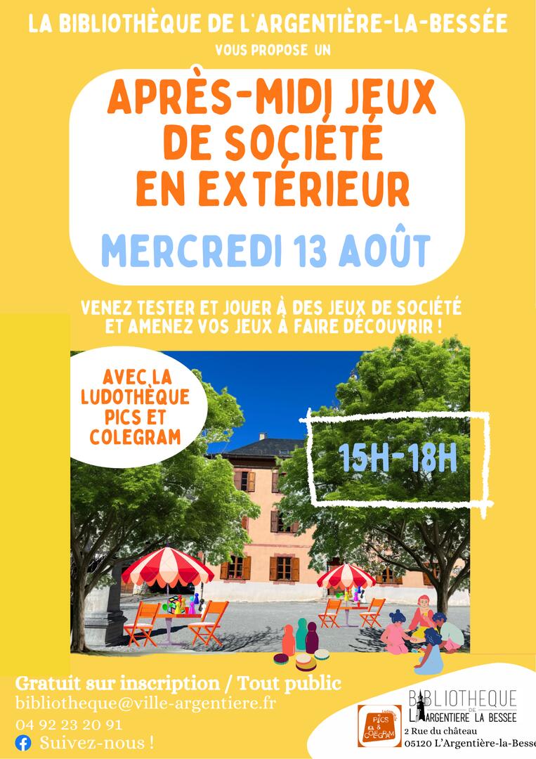 Après-midi jeux de société en extérieur_L'Argentière-la-Bessée
