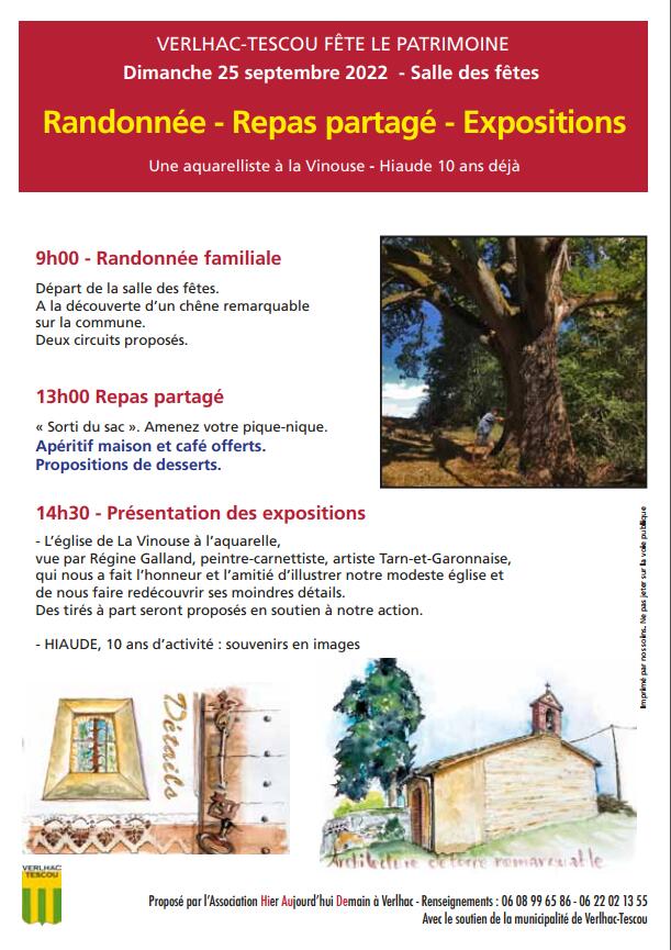 Randonnée-Repas partagé-Expositions