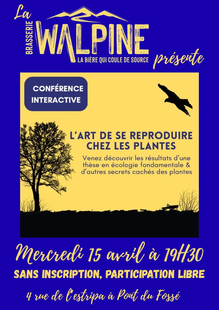 Conférence L'art de se reproduire chez les plantes