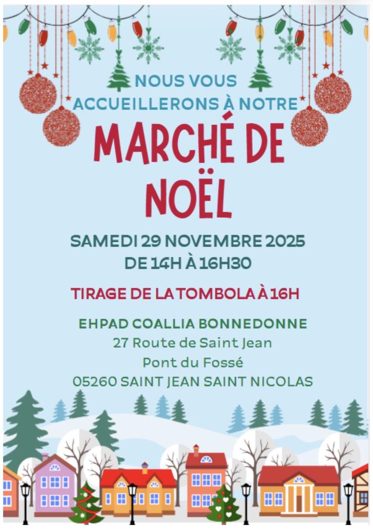 Marché de Noël 2025 EHPAD Coallia Bonnedonne - Pont du Fossé