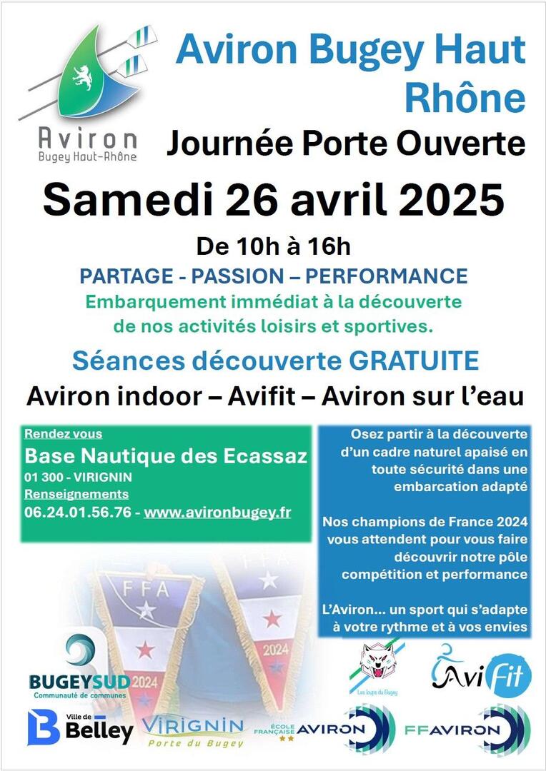 Journée "portes ouvertes" de l'aviron Bugey Haut Rhône_Virignin