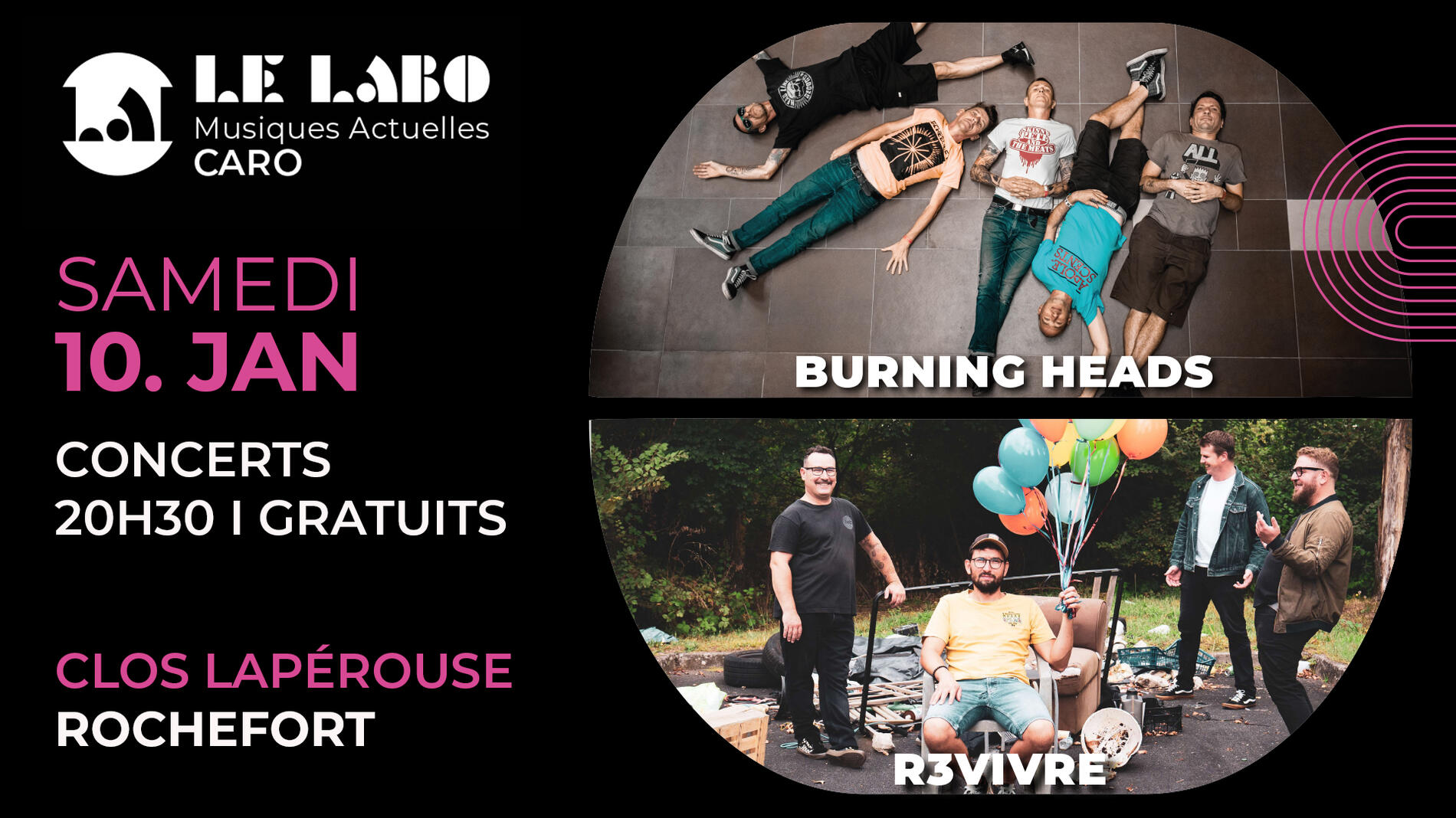 Concert : Burning Heards / R3vivre_Rochefort