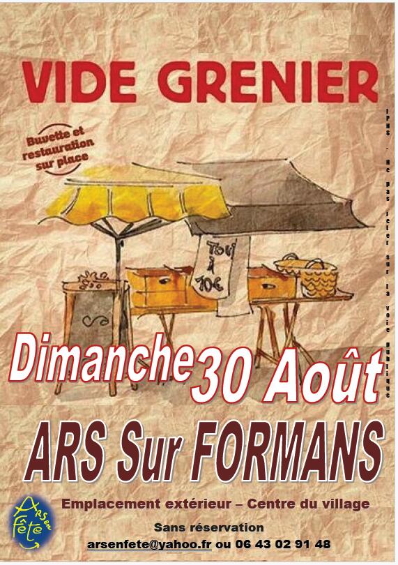 Vide grenier Ars