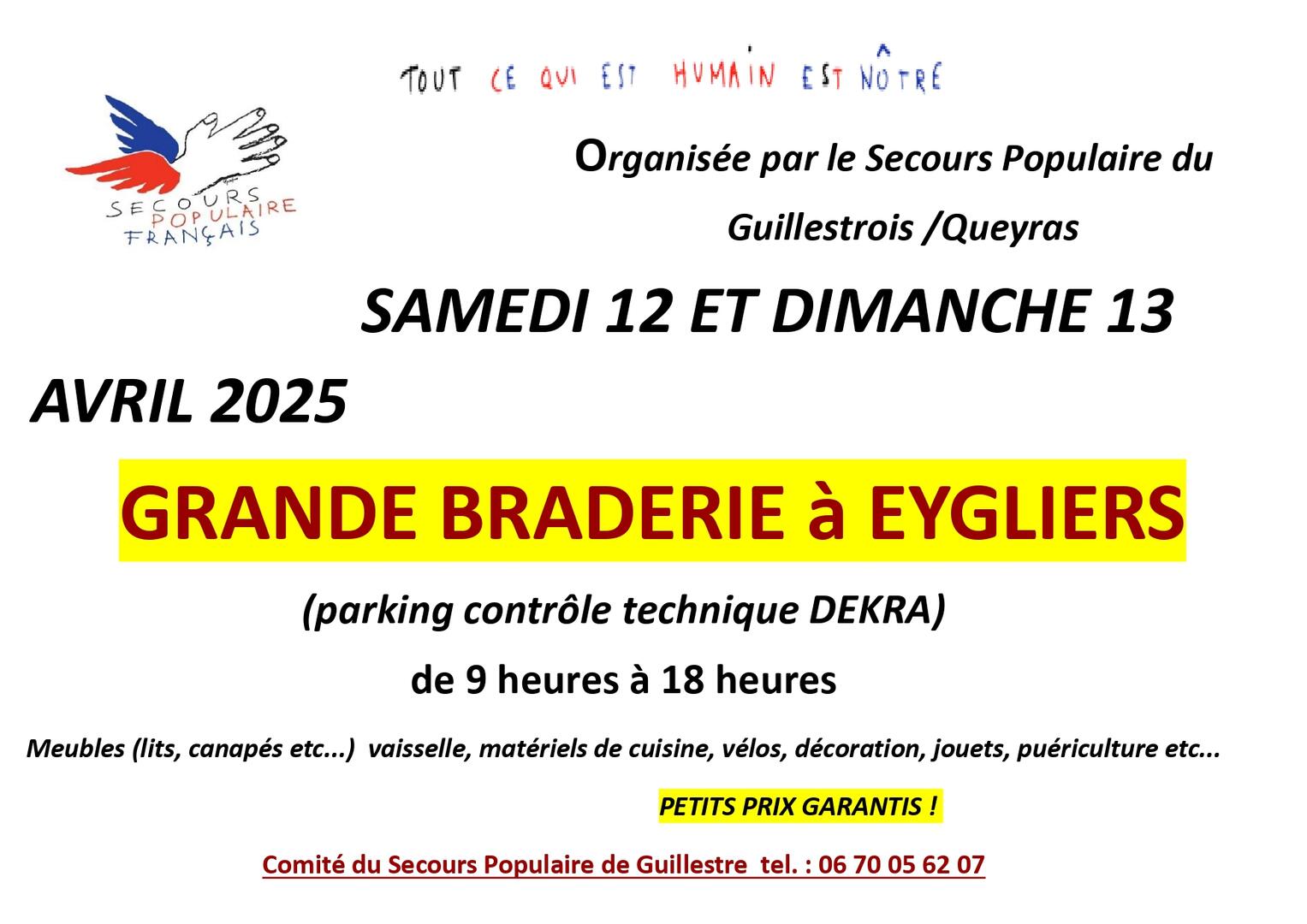 Grande braderie du Secours Populaire_Eygliers
