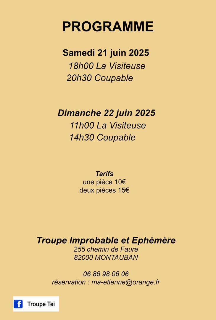 programme du samedi 21 juin