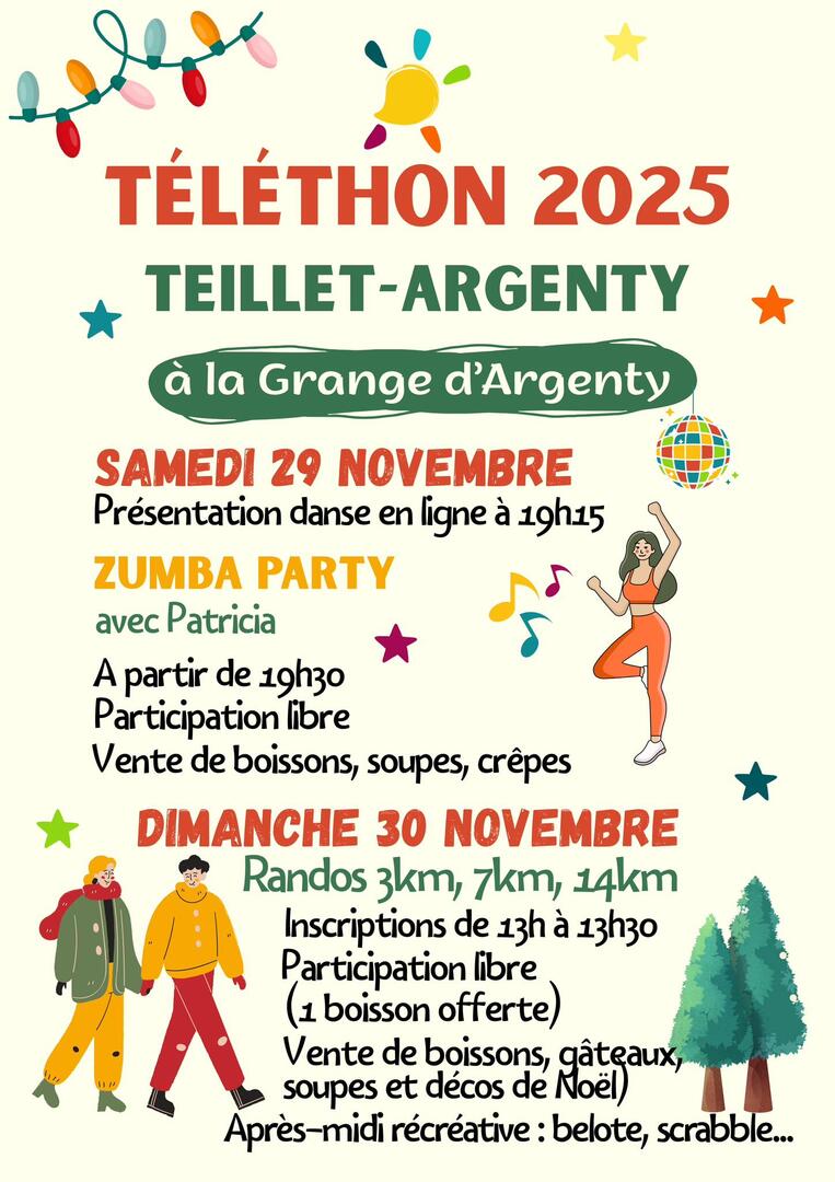 Téléthon 2025: Zumba party_Teillet-Argenty