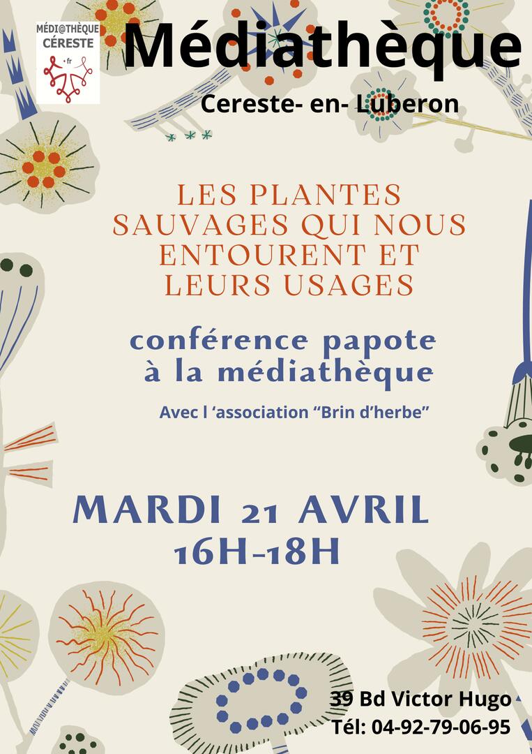 Conférence, papote à la médiathèque_Céreste