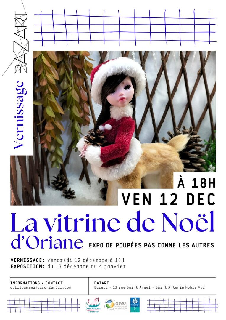 Vernissage "La Vitrine de Noël d'Oriane"_Saint-Antonin-Noble-Val