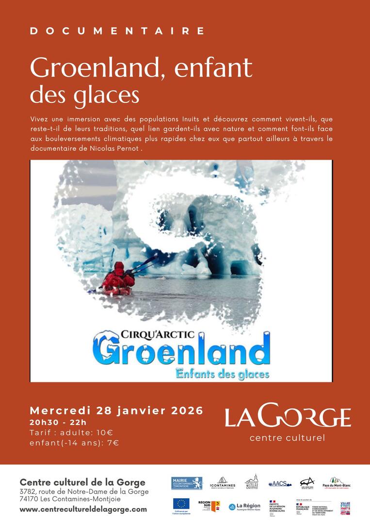 Documentaire "Groenland, enfants des glaces" au Centre Culturel de la Gorge_Les Contamines-Montjoie