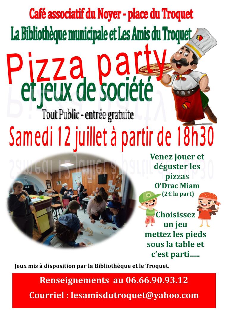 Soirée Pizza et jeux de société