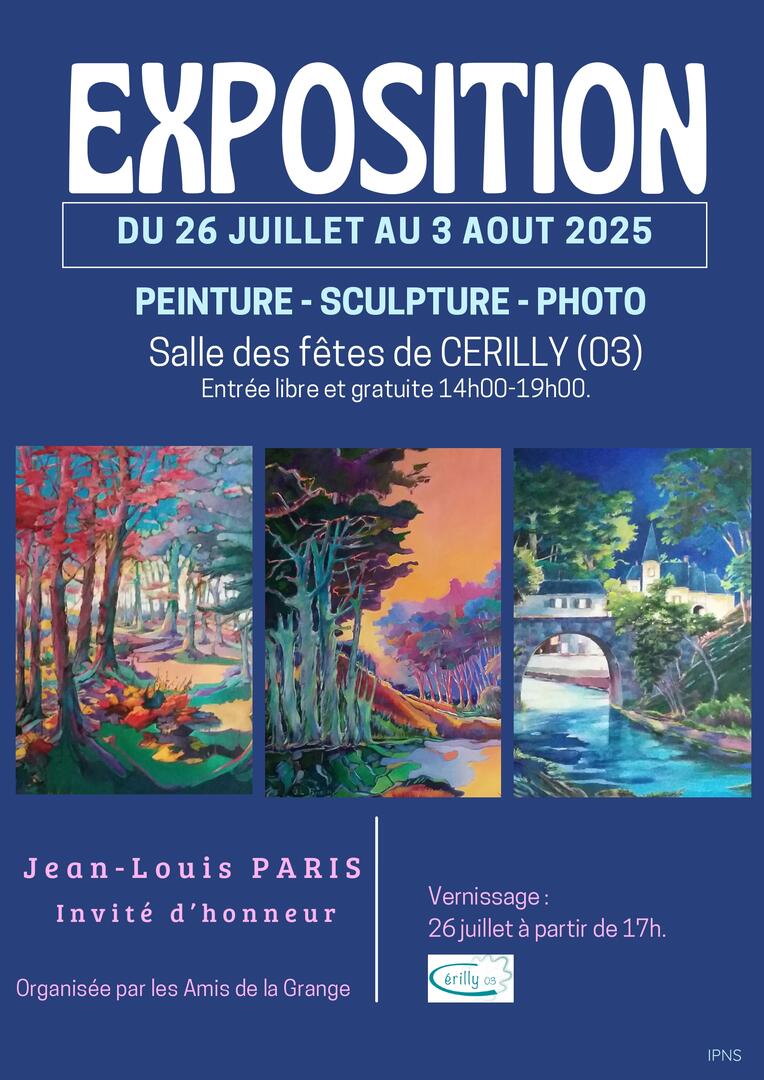 Exposition de peinture, sculpture et photo_Cérilly