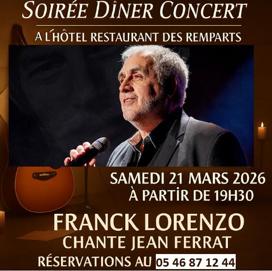 Dîner concert spécial Jean FERRAT avec Franck LORENZO