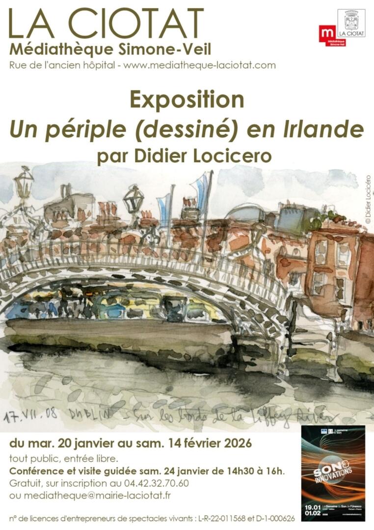 Exposition Un périple (dessiné) en Irlande par Didier Locicero_La Ciotat