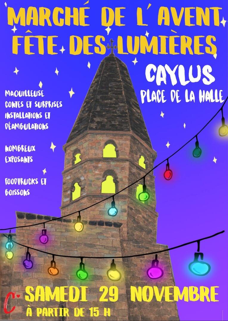 Marché de l'avent fête des lumières Caylus_Caylus