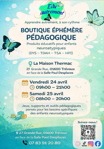 Expo : Boutique éphémère pédagogique_Trévoux