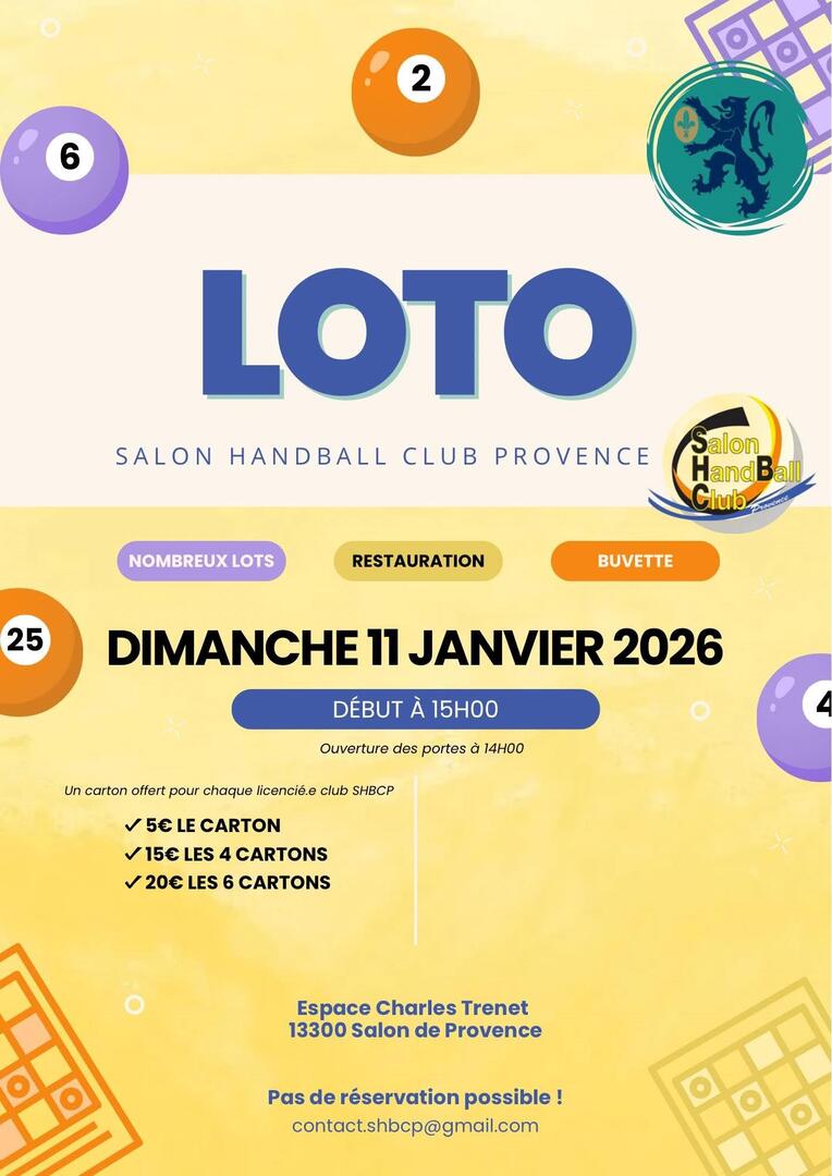 Loto : Salon Handball Club Provence_Salon-de-Provence