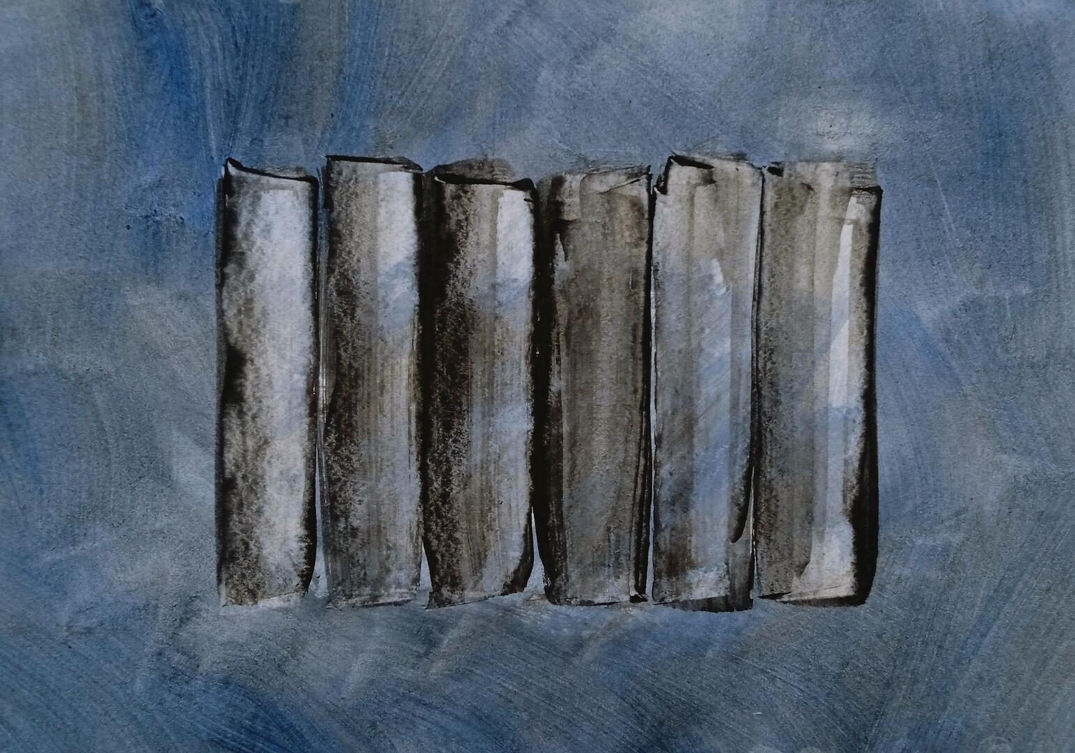 Exposition « Papiers Peints », Embruns & Bibliothèques, de Marie Meynier_Le Mas-d'Azil