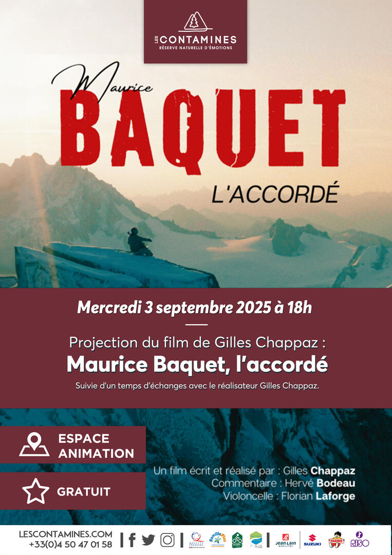 Projection du film "Maurice Baquet, l'accordé"_Les Contamines-Montjoie