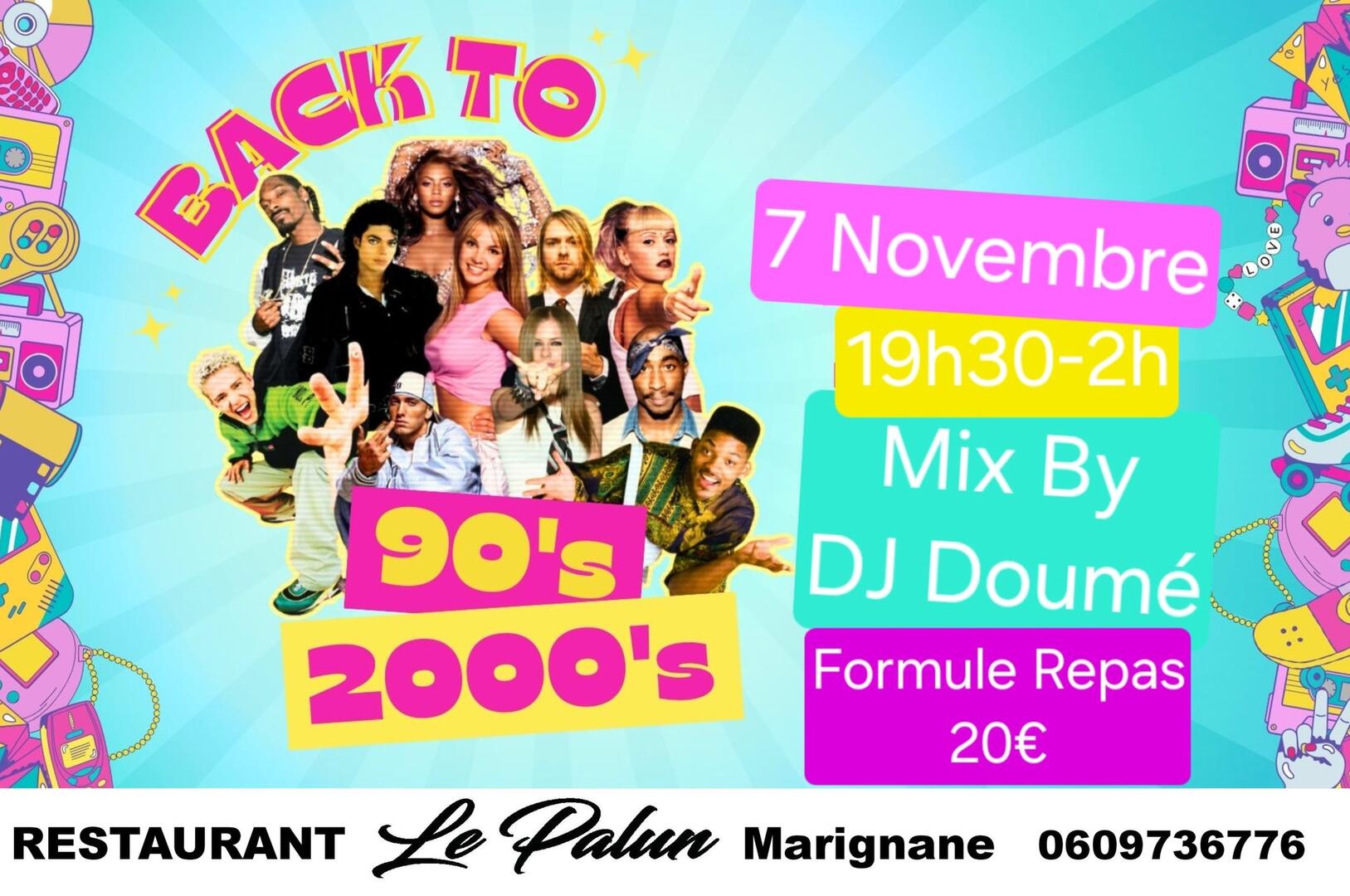 Soirée 90's et 2000's au restaurant Le Palun