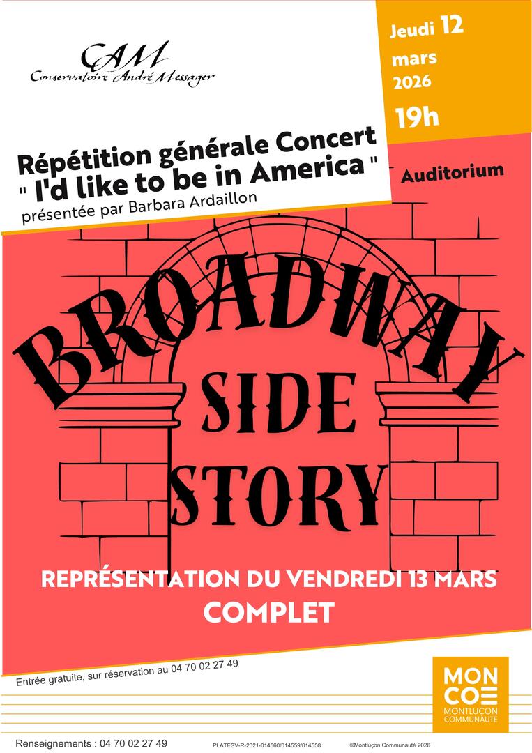 Répétition générale du Concert "I'd like to be in America"_Montluçon