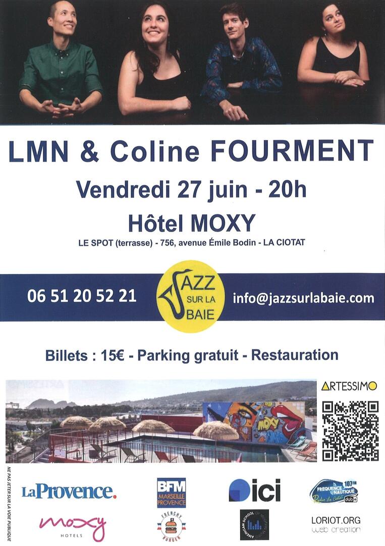 7ème Jazz sur la Baie - Concert LMN Trio & Coline Fourment_La Ciotat