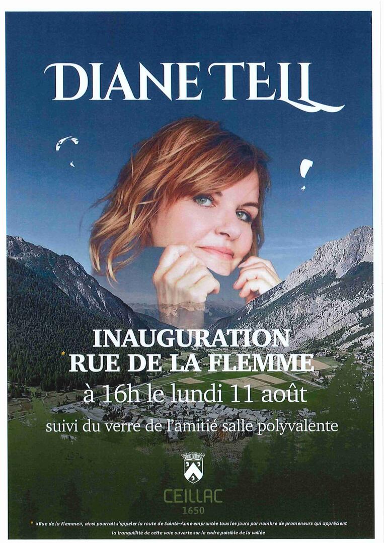 Inauguration de la "Rue de la Flemme" avec Diane Tell_Ceillac