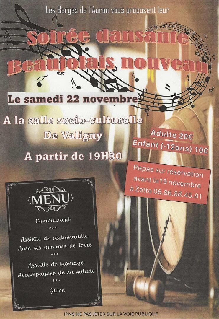 Soirée dansante Beaujolais nouveau_Valigny