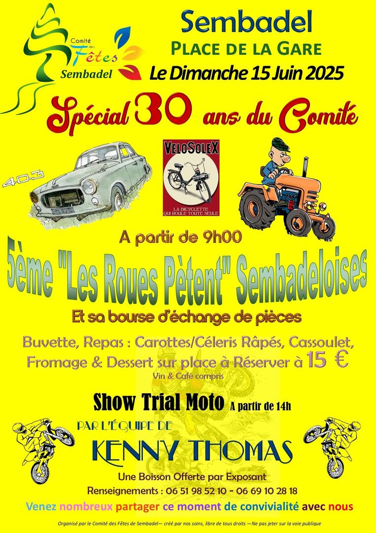 EVE-5éme Exposition de véhicules anciens et bourse d'échange de pièces_Sembadel-Affiche