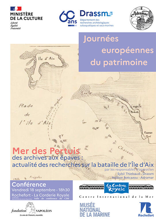 Mer des pertuis, des archives aux épaves . Actualité des recherches sur la bataille de l'île d'Aix_Rochefort