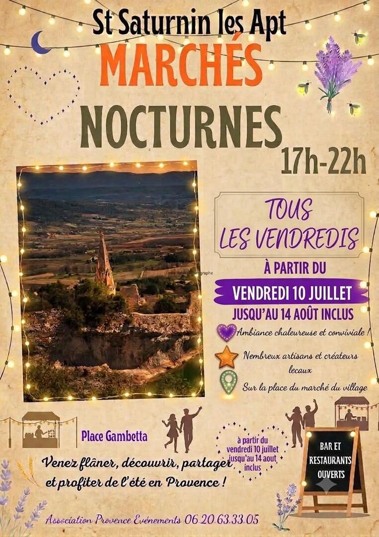 Marchés nocturnes st saturnin les apt