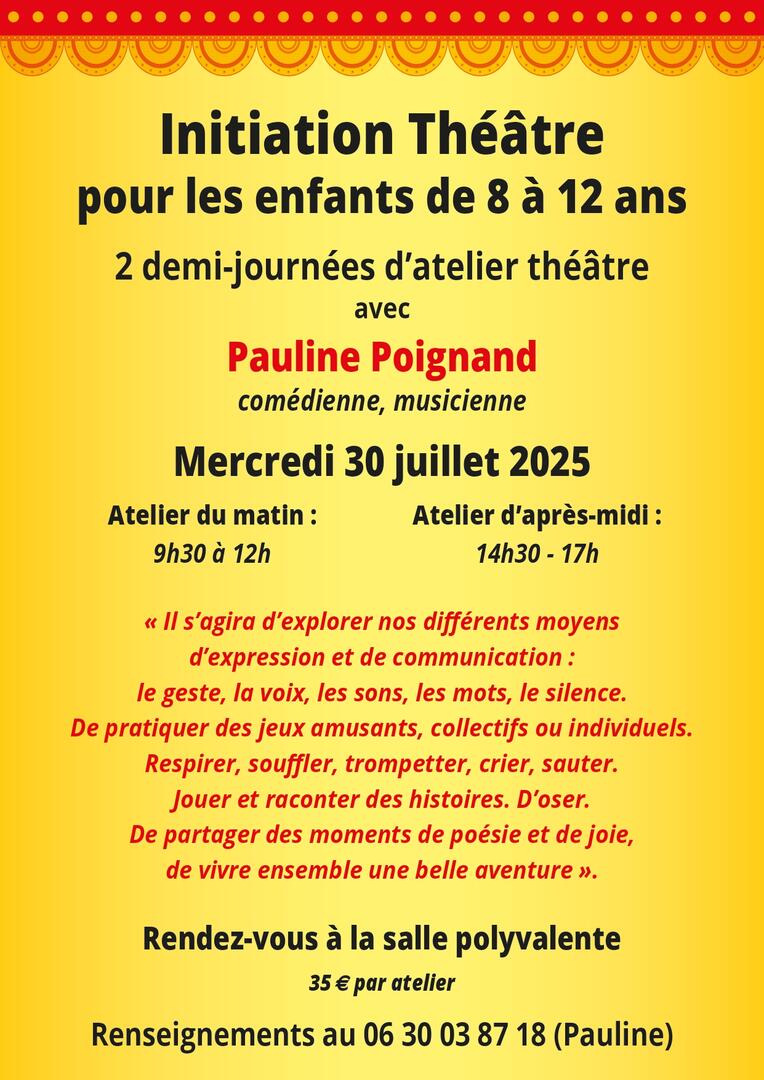 Initiation au théâtre pour les enfants de 8 à 12 ans_Saint-Véran