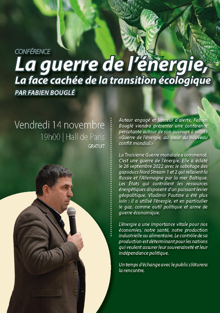 Conférence | La guerre de l’énergie, la face cachée de la transition écologique_Moissac