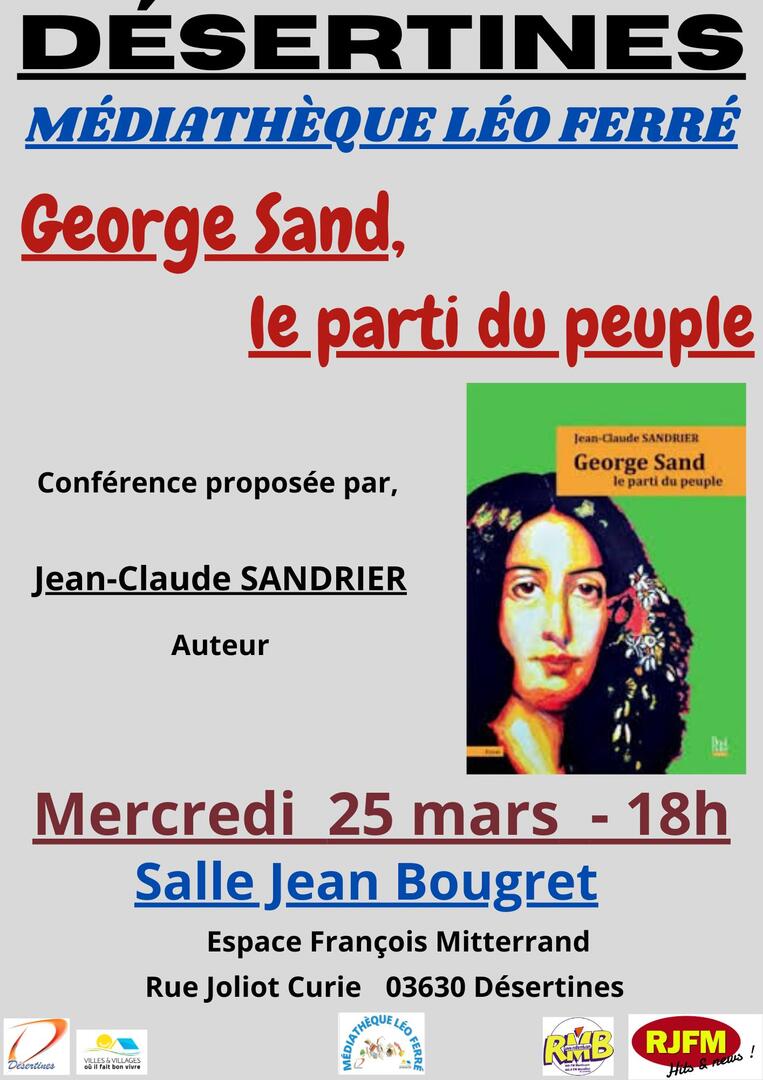 Conférence : George Sand, le parti du peuple_Désertines