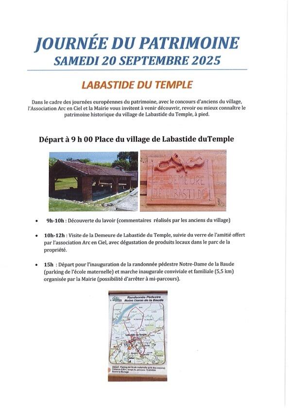 Journées Européennes du Patrimoine : visite du village de Labastide du Temple_Labastide-du-Temple