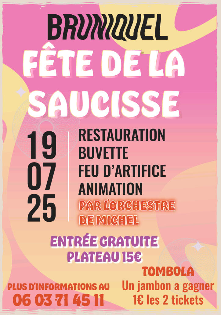 Fête de la saucisse, feu d'artifice_Bruniquel