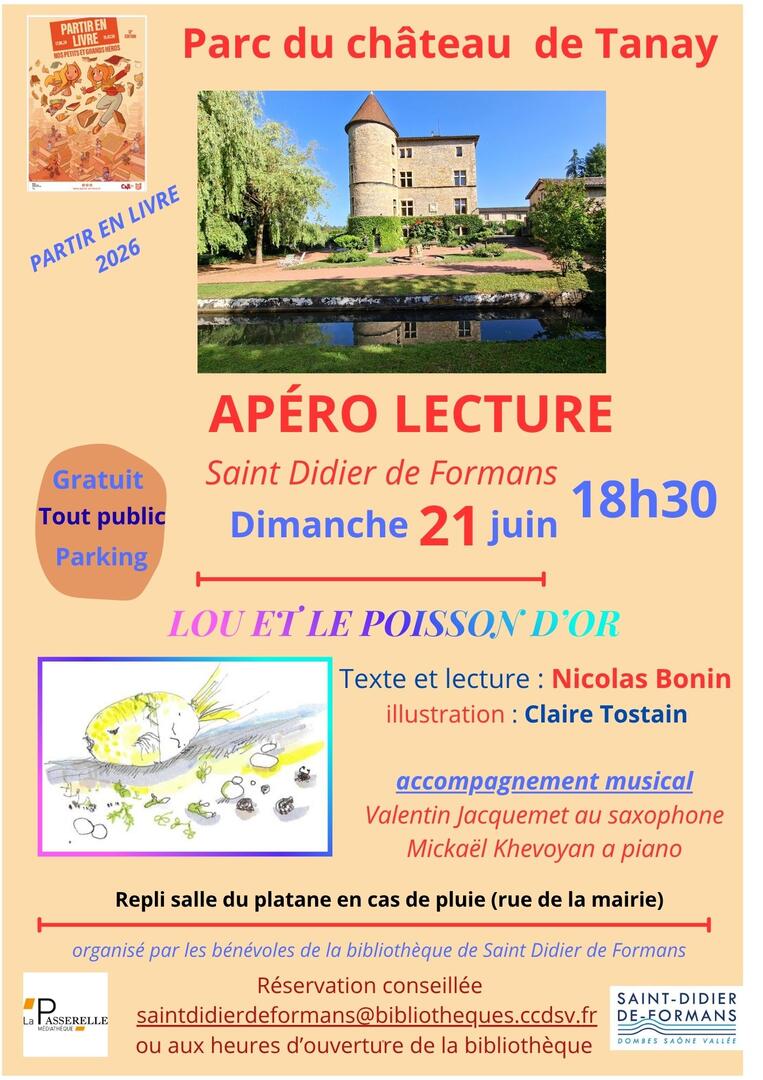 Partir en Livre : Apéro lecture - Lou et le Poisson d'Or_Saint-Didier-de-Formans