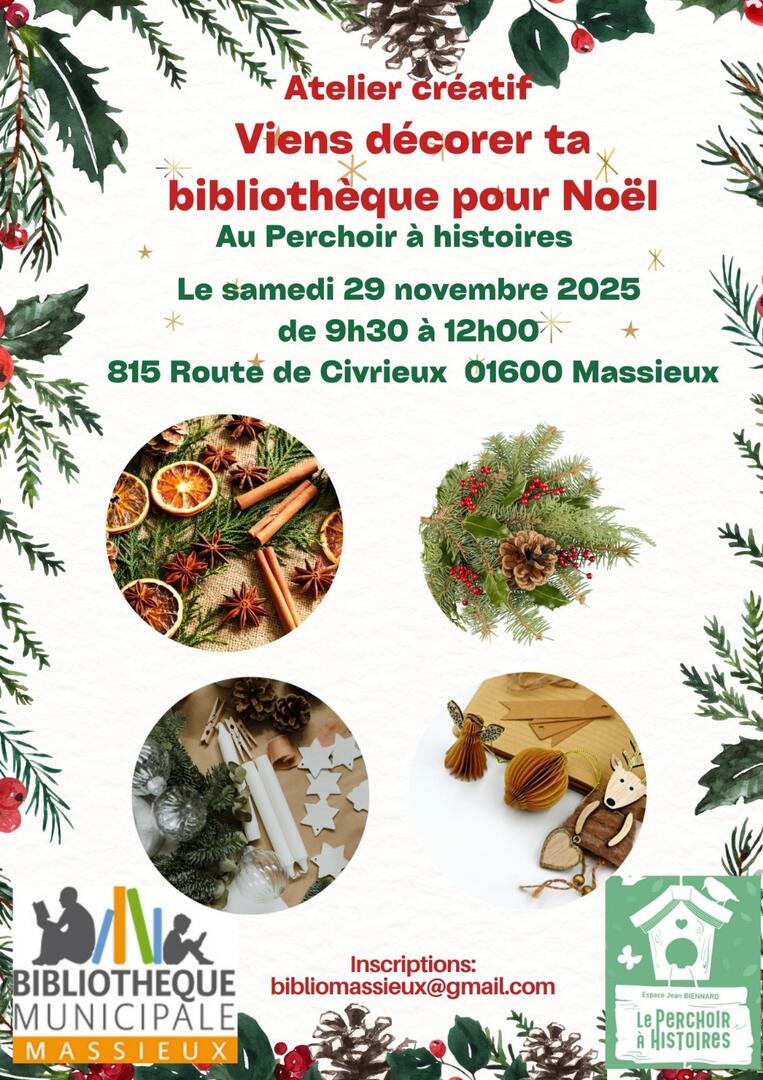 Atelier créatif : viens décorer ta bibliothèque pour Noël