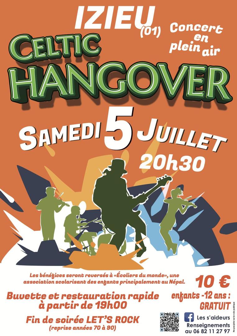Concert en plein air avec "Celtic Hangover"_Izieu