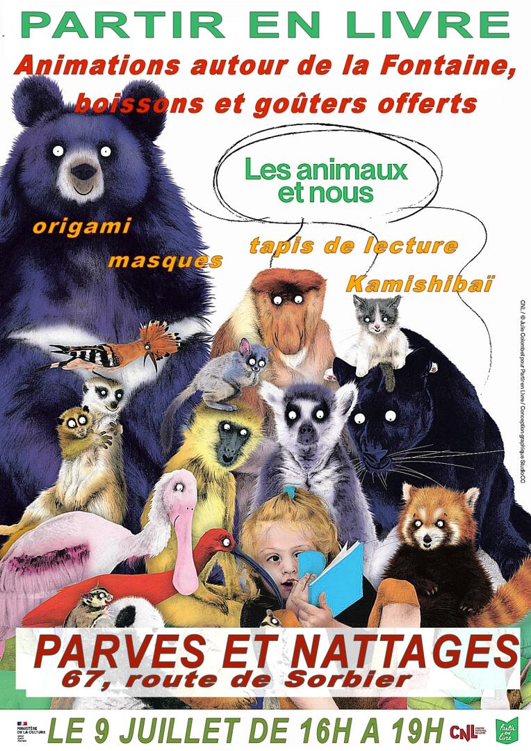 Partir en livre : animations autour de la fontaine_Parves et Nattages