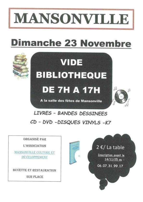 Vide bibliothèque_Mansonville