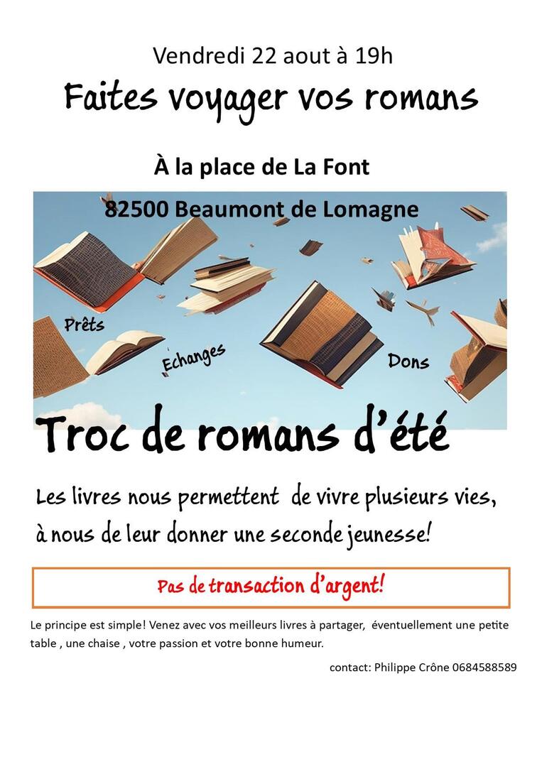 Troc de romans d'été_Beaumont-de-Lomagne