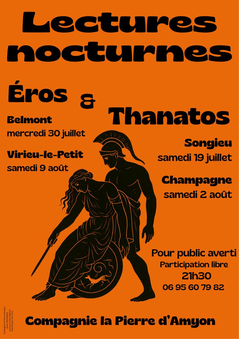Lectures nocturnes "Eros et Thanatos" par la Cie La Pierre d'Amyon à Songieu_Haut Valromey