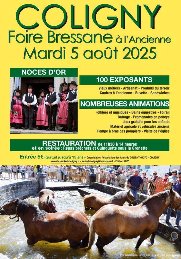 Affiche Foire de Coligny 2025
