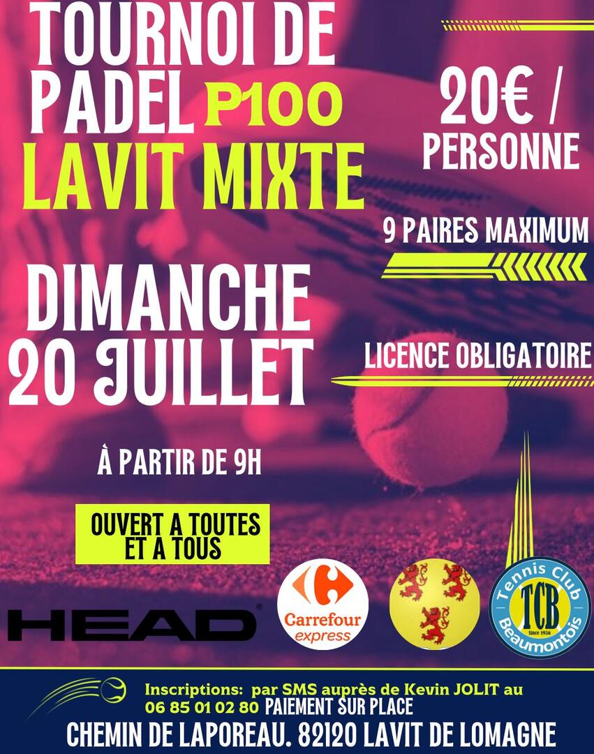 Tournoi Padel P100_Lavit