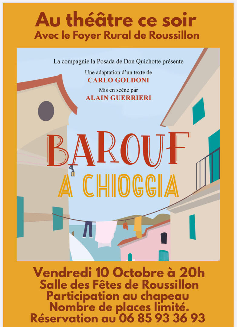 Au théâtre ce soir-Barouf à Chioggia